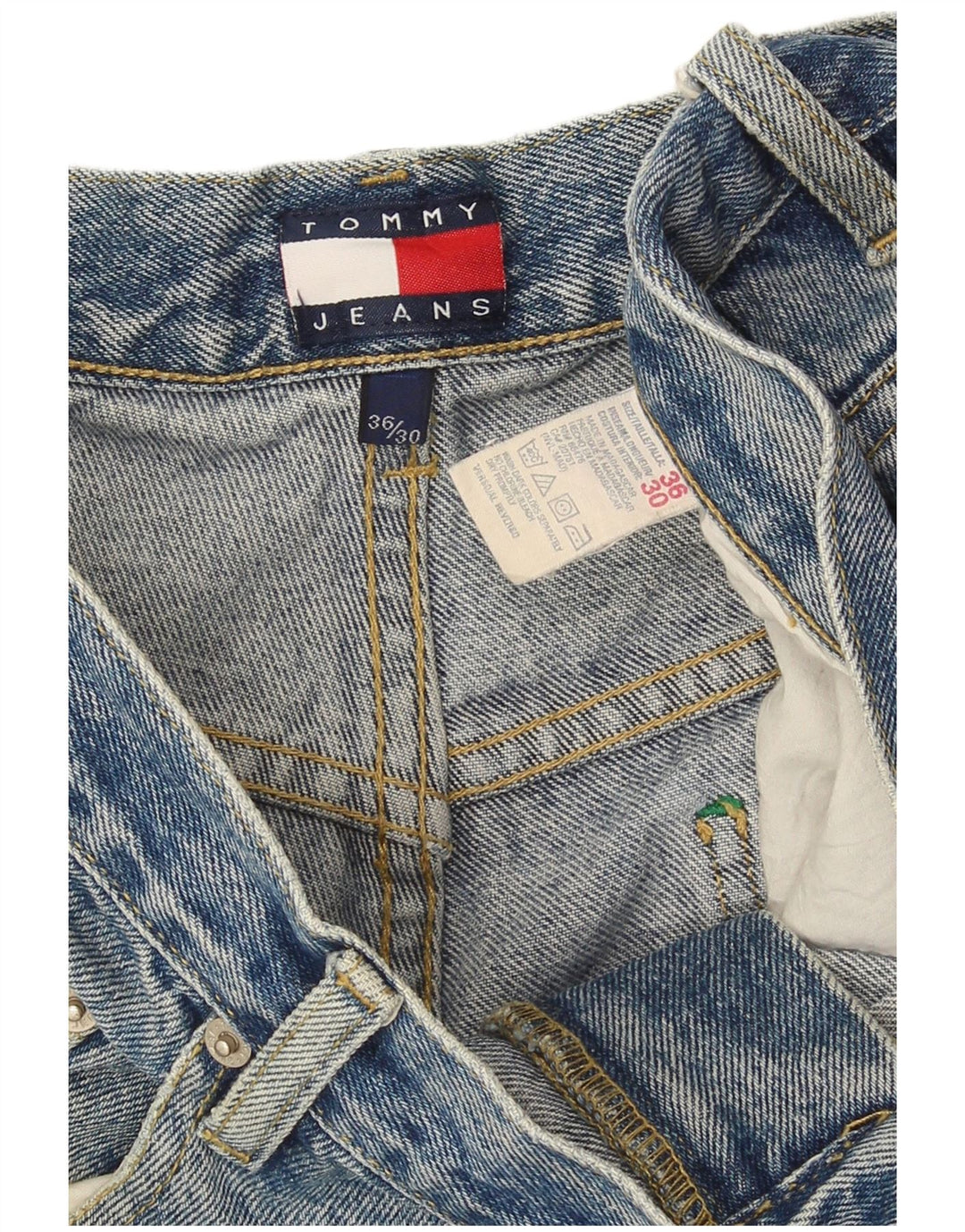 Tommy Hilfiger Herre Straight Jeans W36 L30 Blå Bomuld