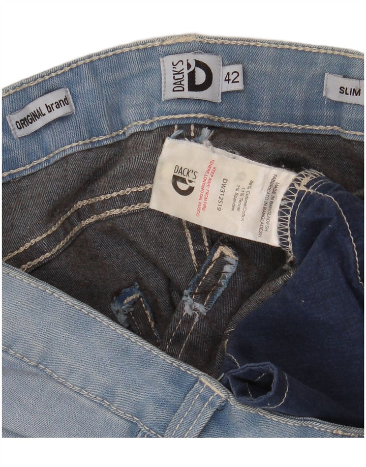 Dacks Dame Slim Jeans IT 42 Medium W28 L30 Blå Tencel