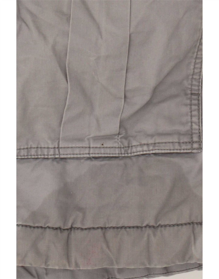 Gap Dame Hooded Parka Jacket UK 10 Small Grey Bomuld