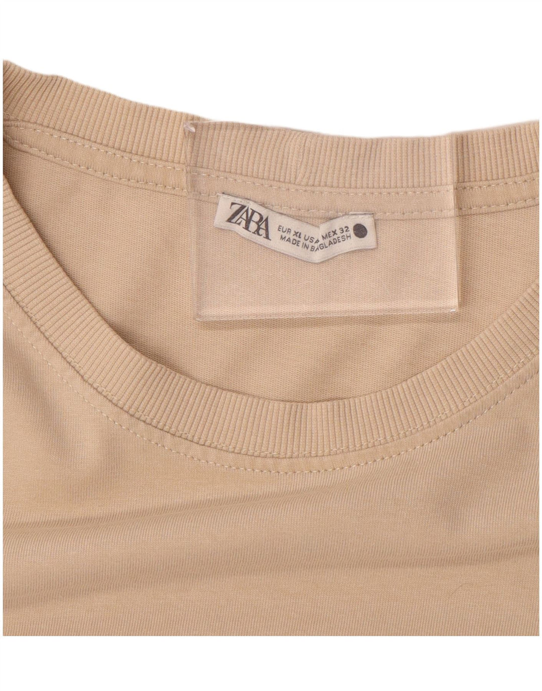 Zara Dame T-Shirt Top UK 18 XL Beige