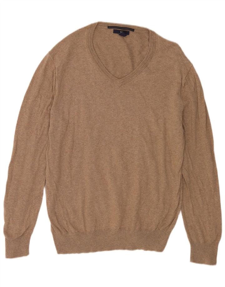 Gap Herre V-hals sweater Medium Beige Bomuld