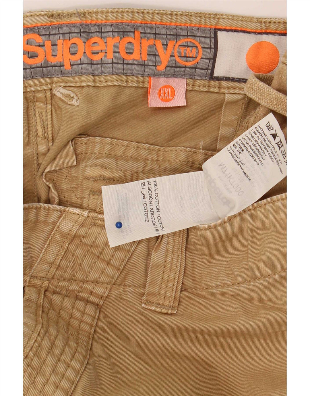 Superdry Herre Cargo Shorts 2XL W40 Beige Bomuld