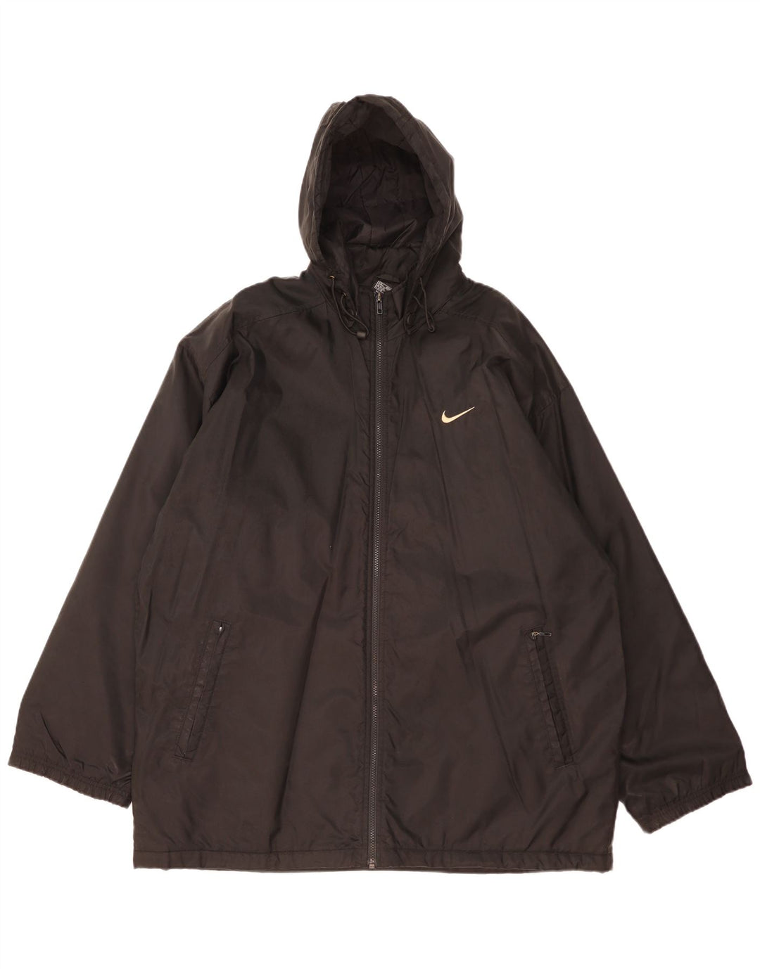 Nike Herre grafisk vindjakke med hætte UK 42/44 Stor sort polyester