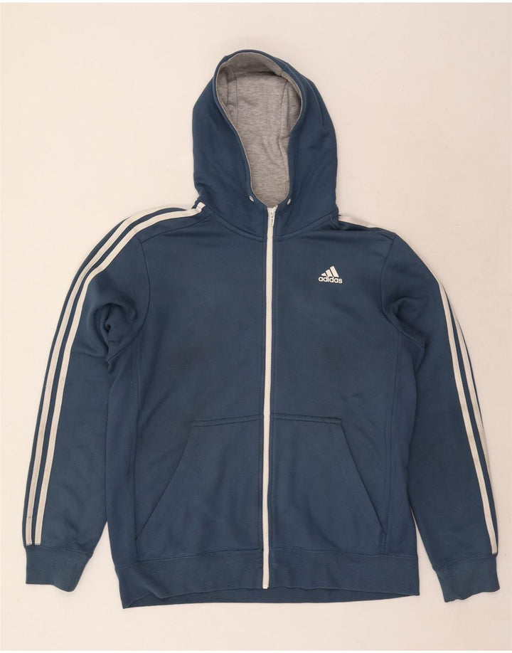 Adidas Herre Climalite Hættetrøje Sweater med lynlås Stor marineblå polyester