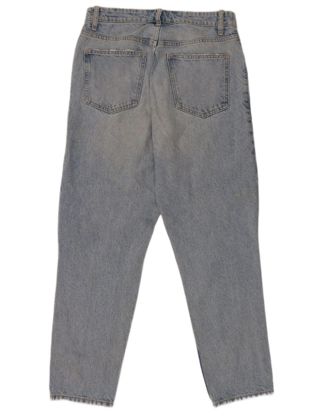 Zara Dame Distressed Tapered Jeans EU 40 Medium W30 L27 Blå Bomuld