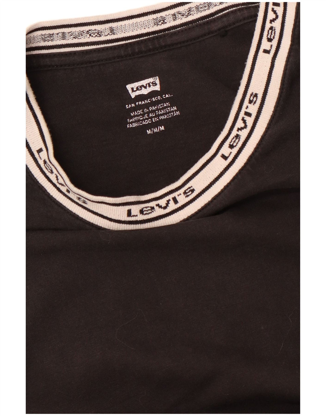 LEVI'S Grafisk T-shirt top til kvinder UK 14 Medium Sort