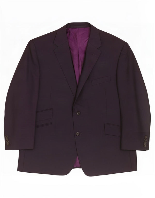 Marks & Spencer Herre kort blazerjakke med 2 knapper UK 48 2XL marineblå uld