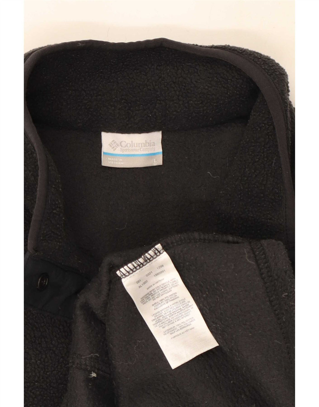 Columbia Womens Button Neck Fleece Jumper UK 16 Large Grey Polyester