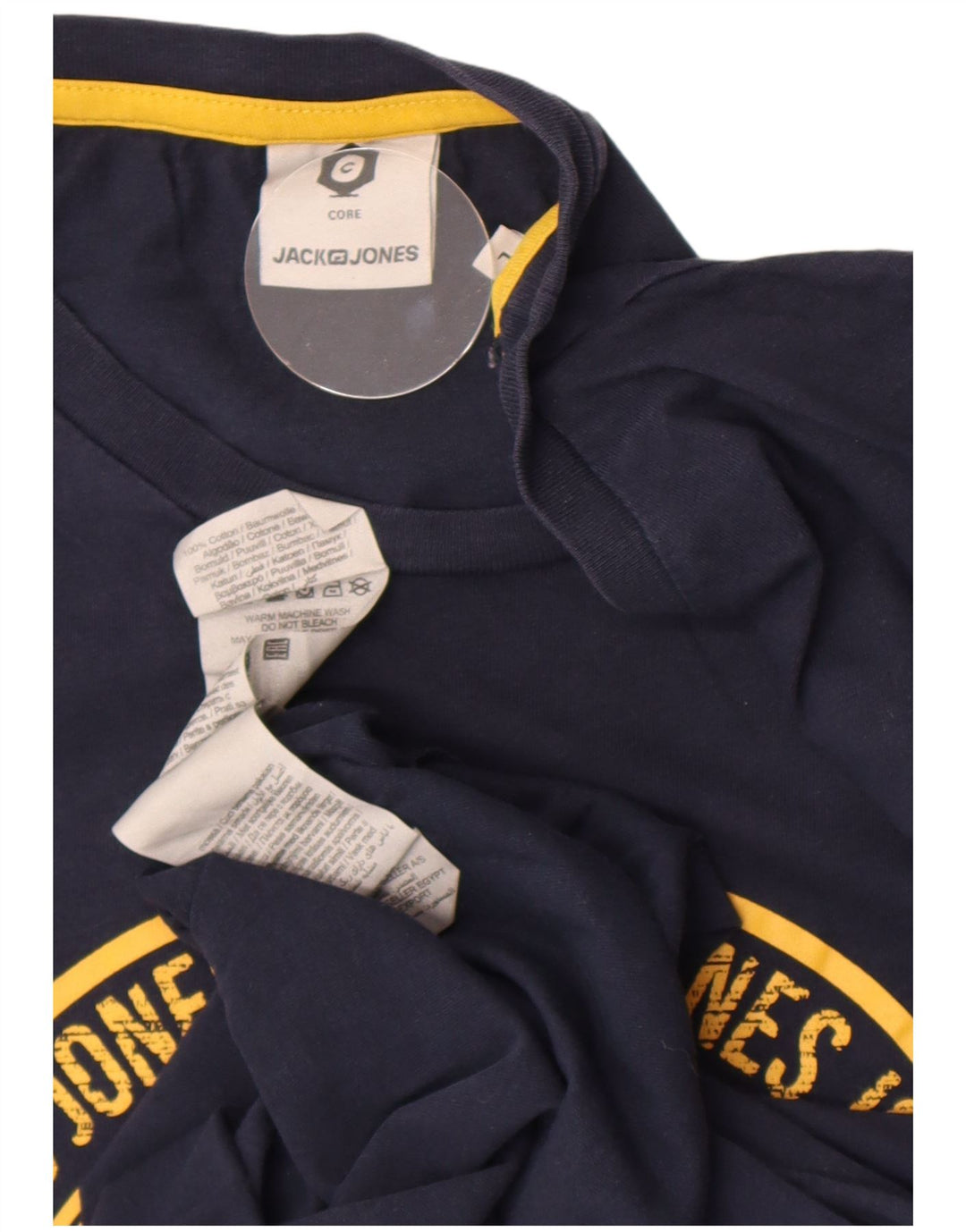 Jack & Jones Grafisk T-shirt top til kvinder Stor marineblå bomuld