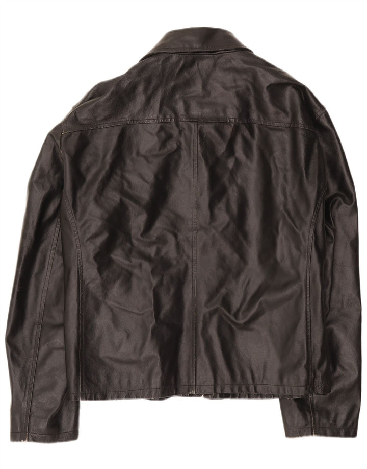 Vintage herre læderjakke UK 42 XL sort læder