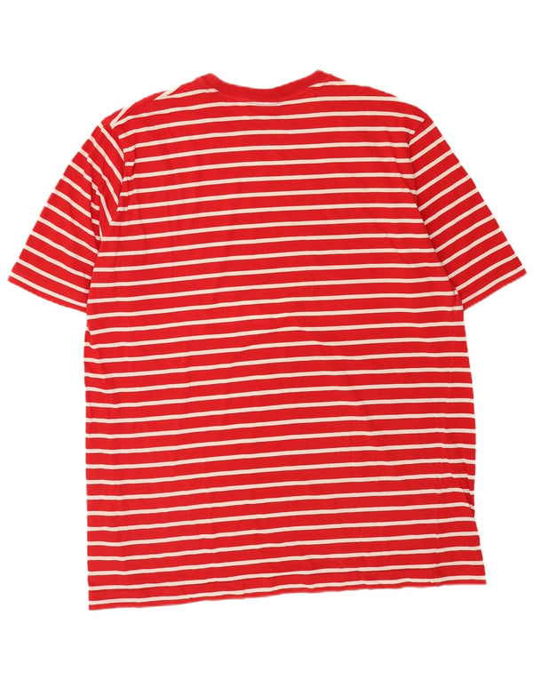 Paul & Shark Herre T-Shirt Top 2XL Rød Nålestribet Bomuld