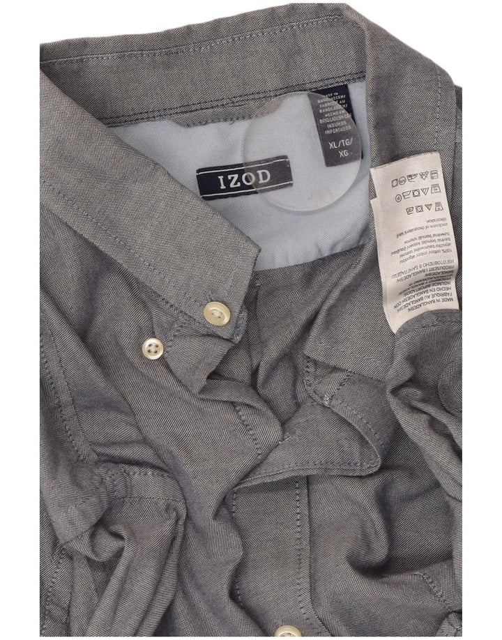 IZOD Mens Shirt XL Blue Cotton