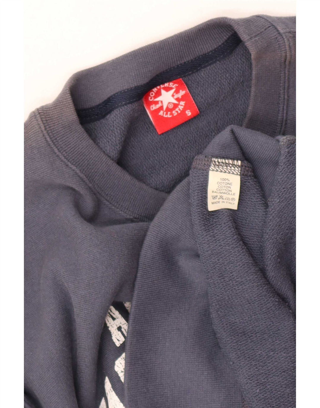 Converse Grafisk Sweatshirt-trøje til mænd, lille marineblå bomuld