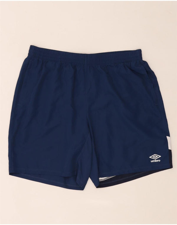 Umbro Herre Sportshorts XL Navy Blue Colourblock Polyester