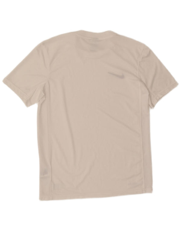 Nike Herre Dri Fit T-shirt Top Medium White Polyester