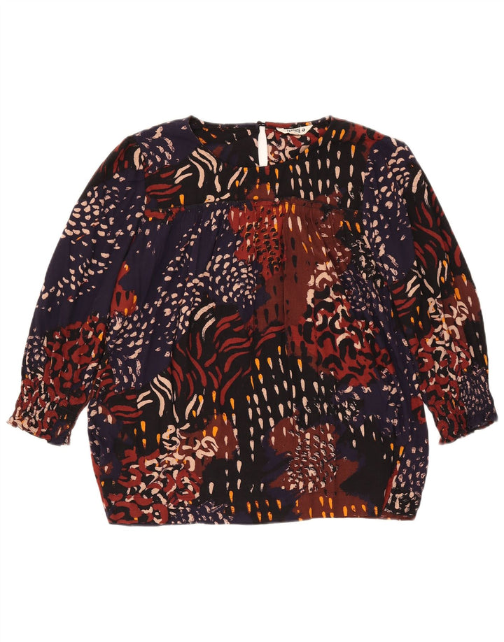 Fat Face Dame Oversized Bluse Top UK 10 Small Multicolored Spotted