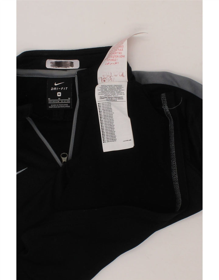 NIKE Boys Dri Fit Pullover Tracksuit Top 10-11 Years Medium Black Vintage Nike and Second-Hand Nike from Messina Hembry 