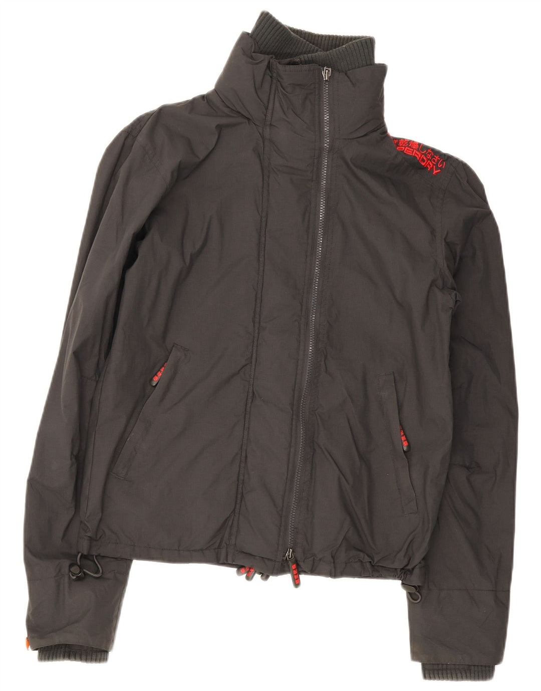 Superdry Herre Grafisk Windbreaker Jacket UK 36 Small Grey Nylon