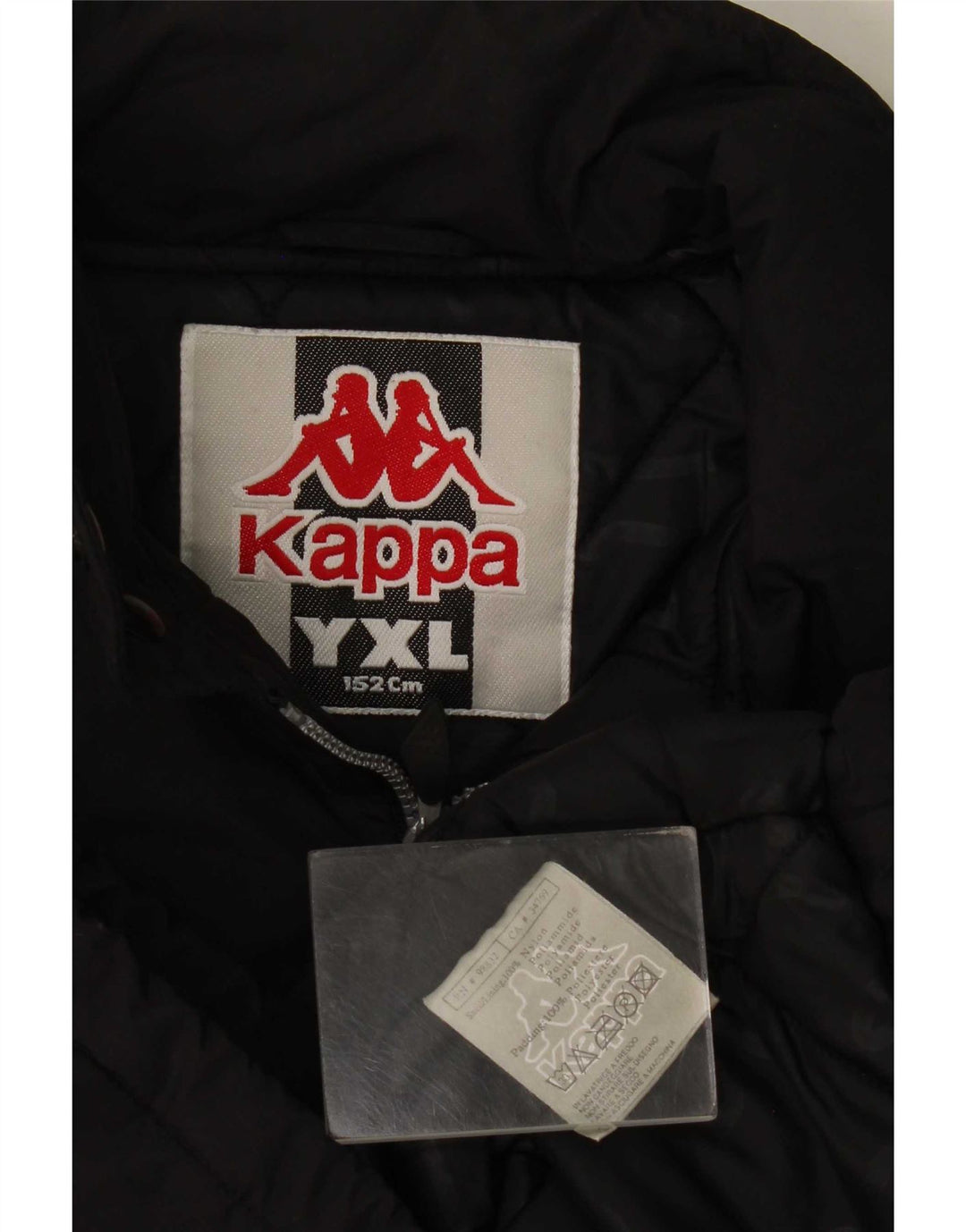 Kappa Boys Graphic Windbreaker Jacket 12-13 år XL Sort Colourblock