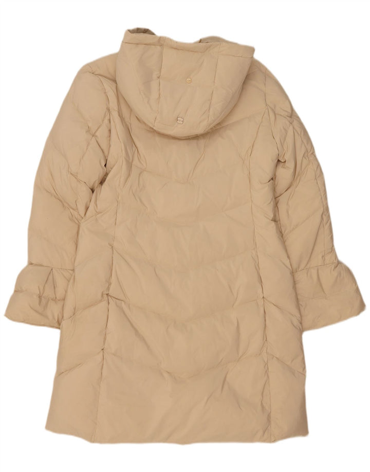 MOTIVI Polstret frakke med hætte til kvinder UK 12 Medium Beige Polyester