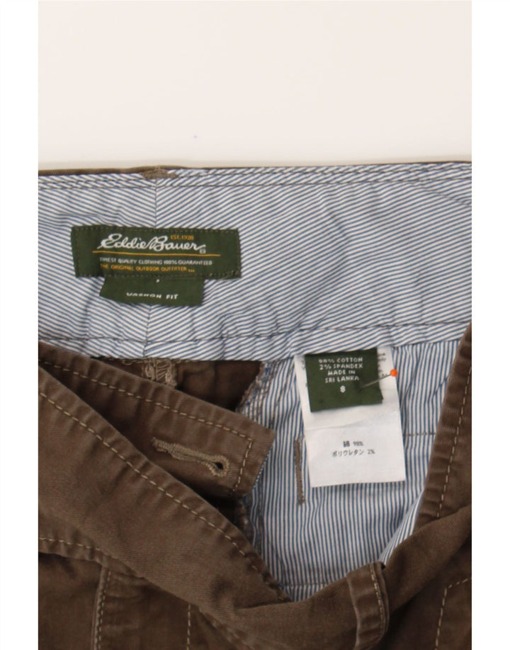 EDDIE BAUER Womens Vashon Fit Casual Shorts US 8 Medium W32  Brown Cotton Vintage Eddie Bauer and Second-Hand Eddie Bauer from Messina Hembry 