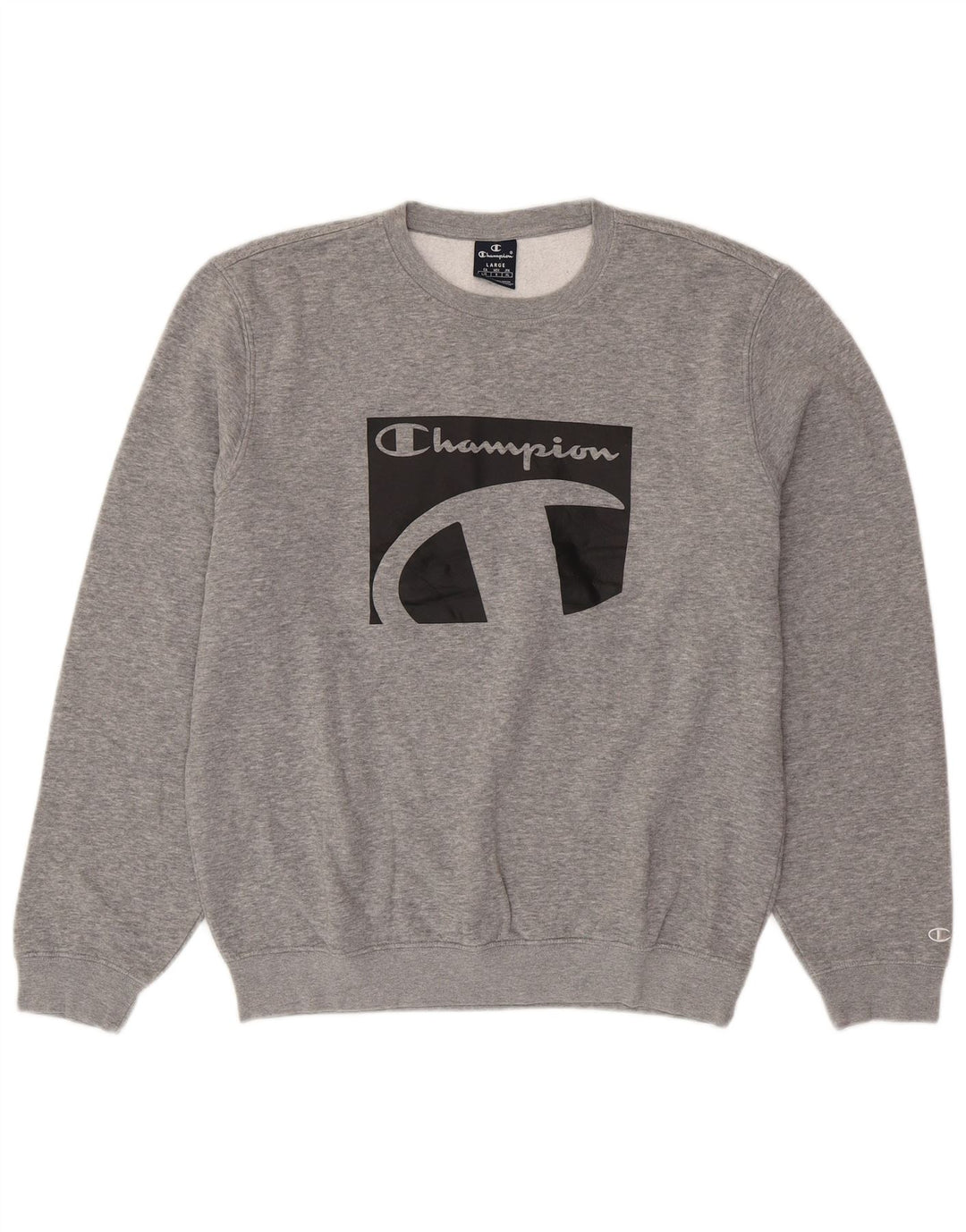CHAMPION Herre Grafisk Sweatshirt Jumper Stor Grå Bomuld