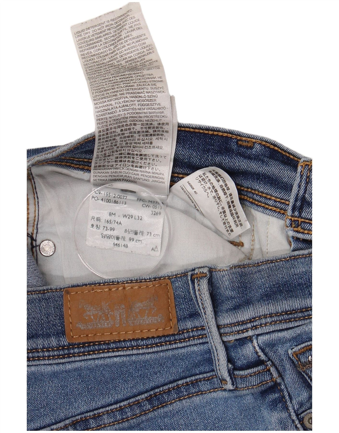 LEVI'S Dame Bootcut Jeans US 8 Medium W29 L32 Blå Bomuld