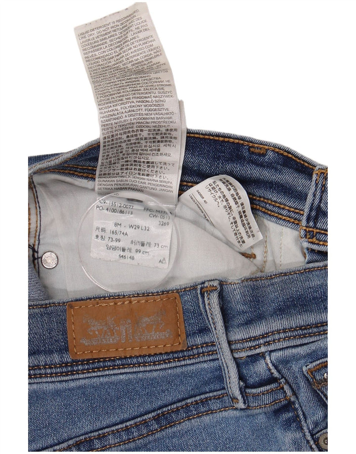 LEVI'S Dame Bootcut Jeans US 8 Medium W29 L32 Blå Bomuld