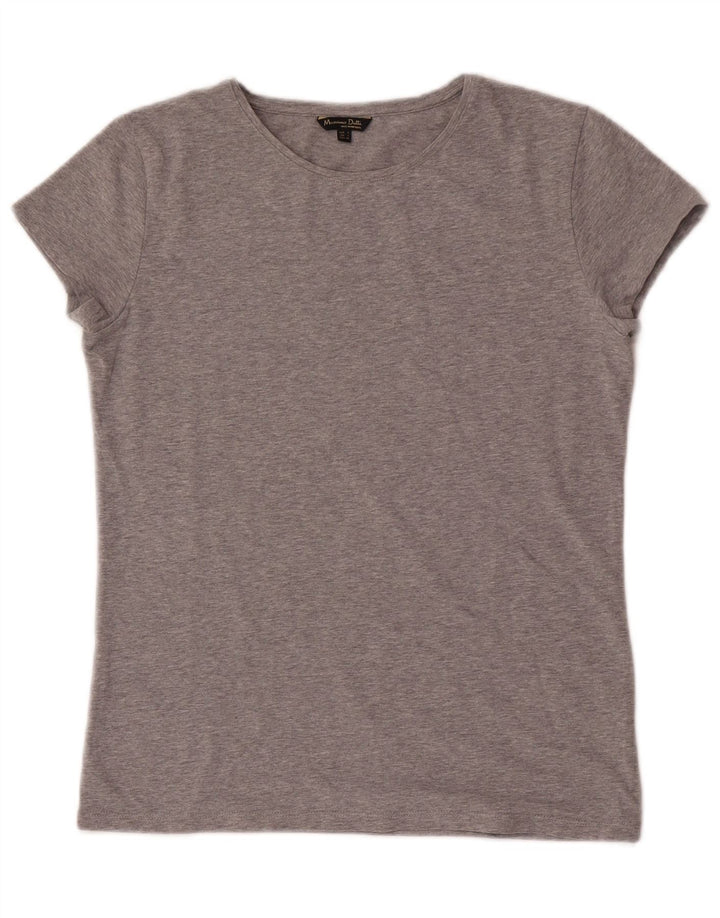 Massimo Dutti Dame T-Shirt Top UK 14 Stor Grå Flecked