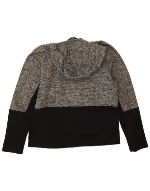 Nike Boys Dri Fit Hættetrøje med lynlås 13-14 år XL Grå Colourblock