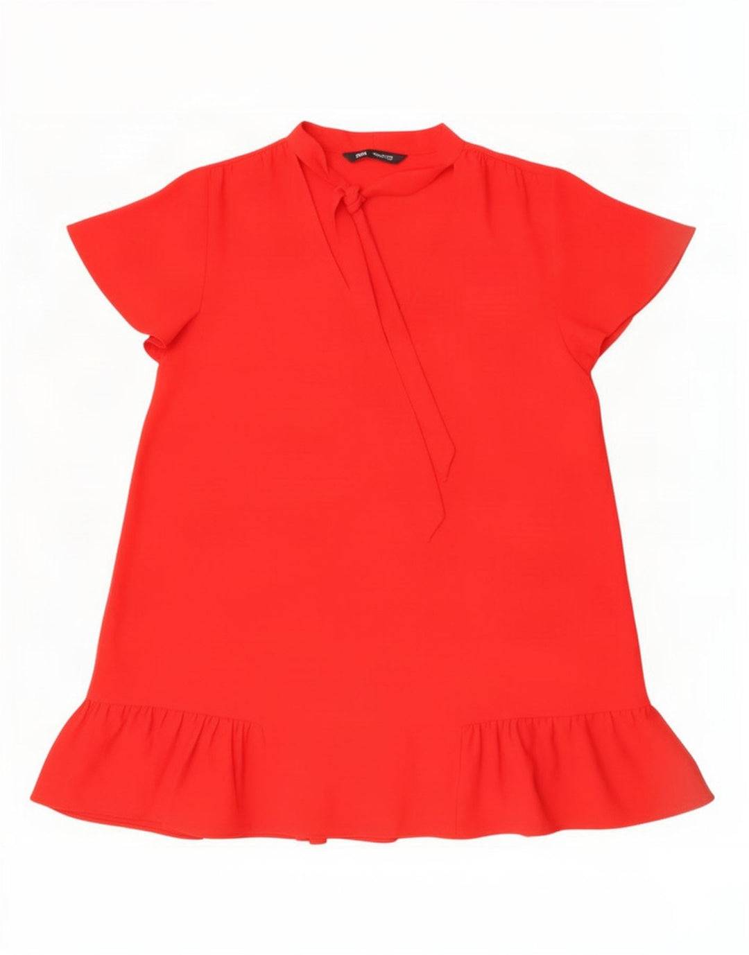 Zara Dame A-Line Kjole UK 16 Stor Rød Polyester