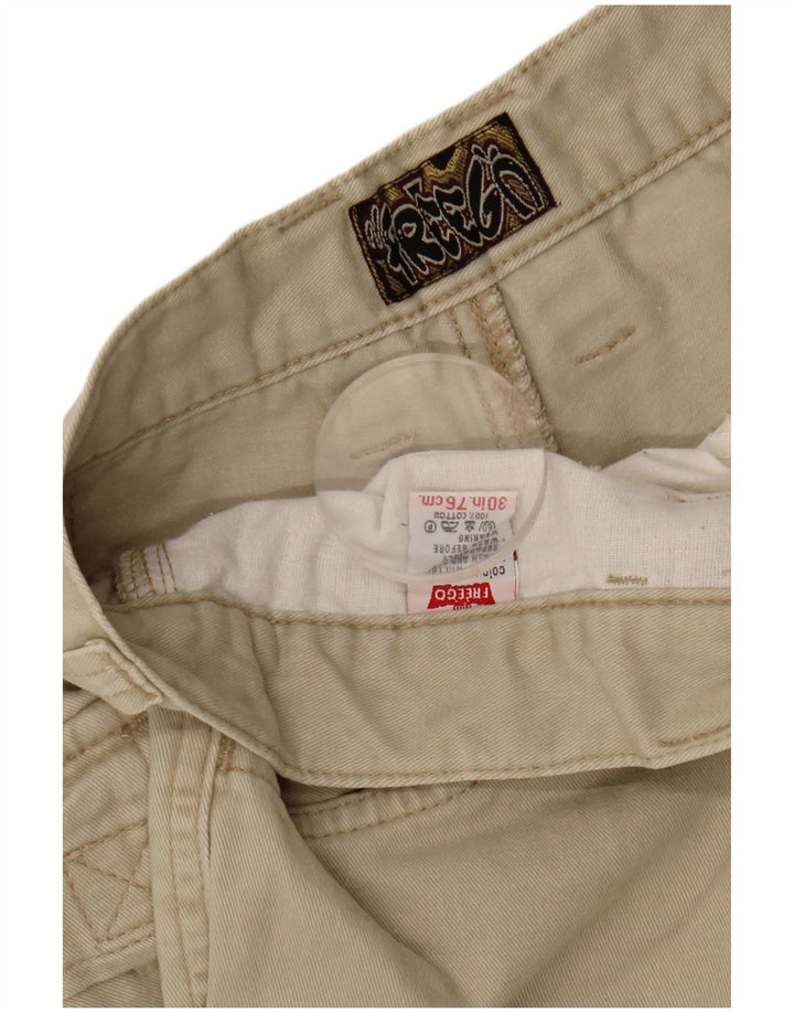 FREEGO Herre Cargo Shorts W30 Medium Beige Bomuld