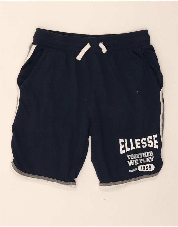 ELLESSE Grafiske sportsshorts til mænd Små marineblå bomuld