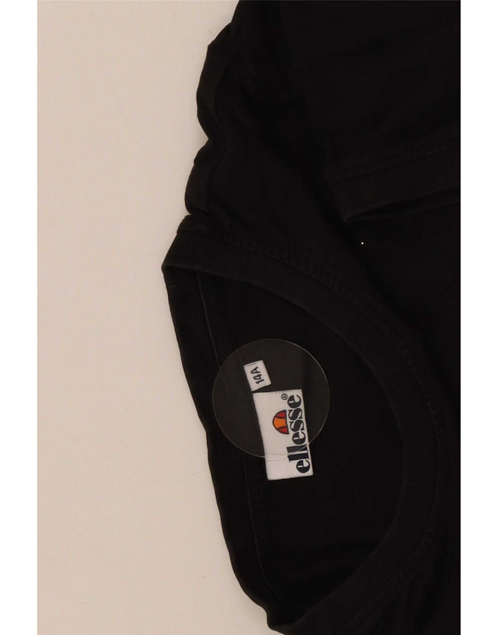 Ellesse Boys Grafisk T-Shirt Top 13-14 År Sort