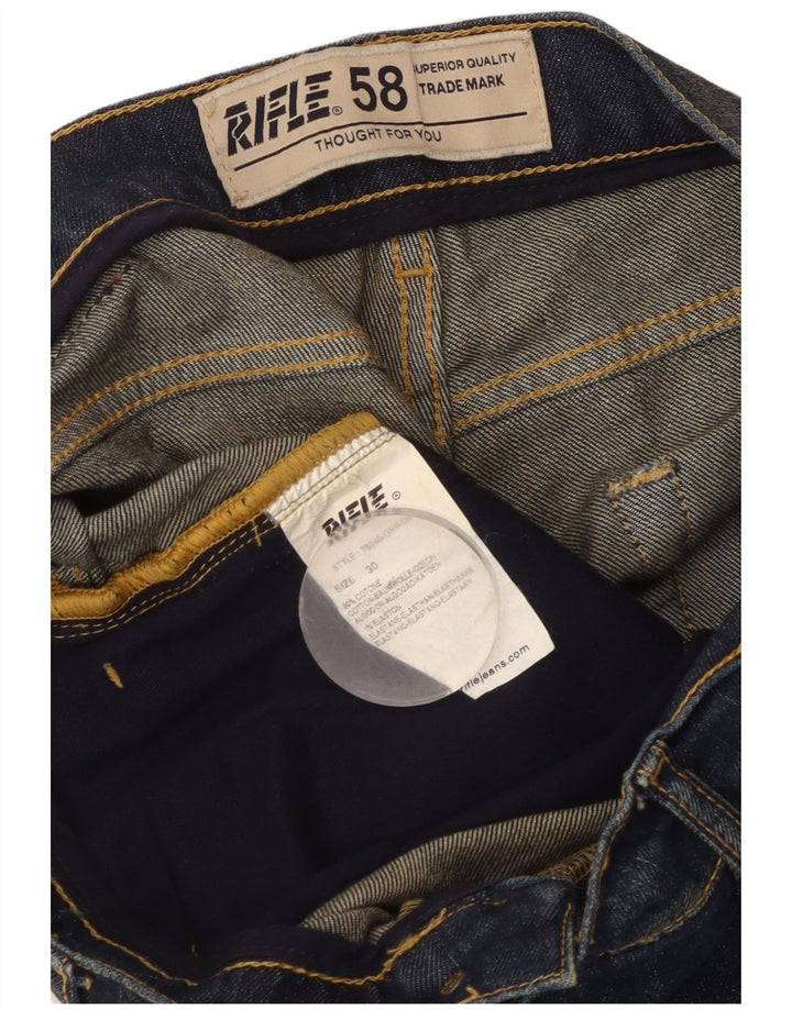 Rifle herre cropped jeans W30 L25 marineblå bomuld