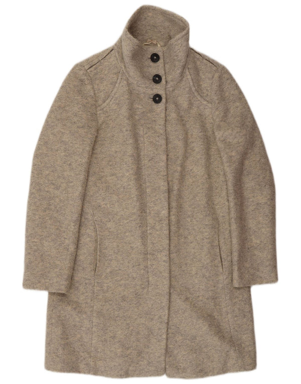 Hugo Boss Dame Overfrakke UK 8 Lille Beige Akryl