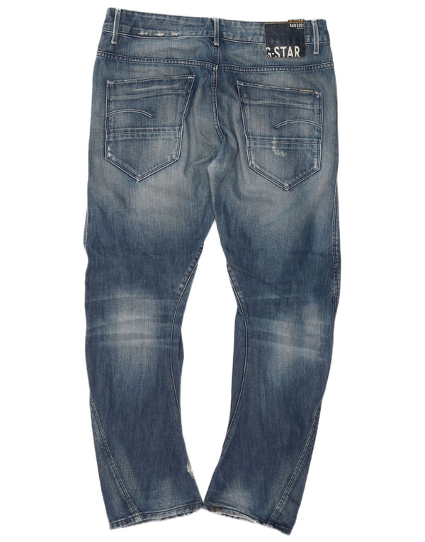 G-Star Herre Distressed Banana Slim Jeans W36 L32 Blå Bomuld