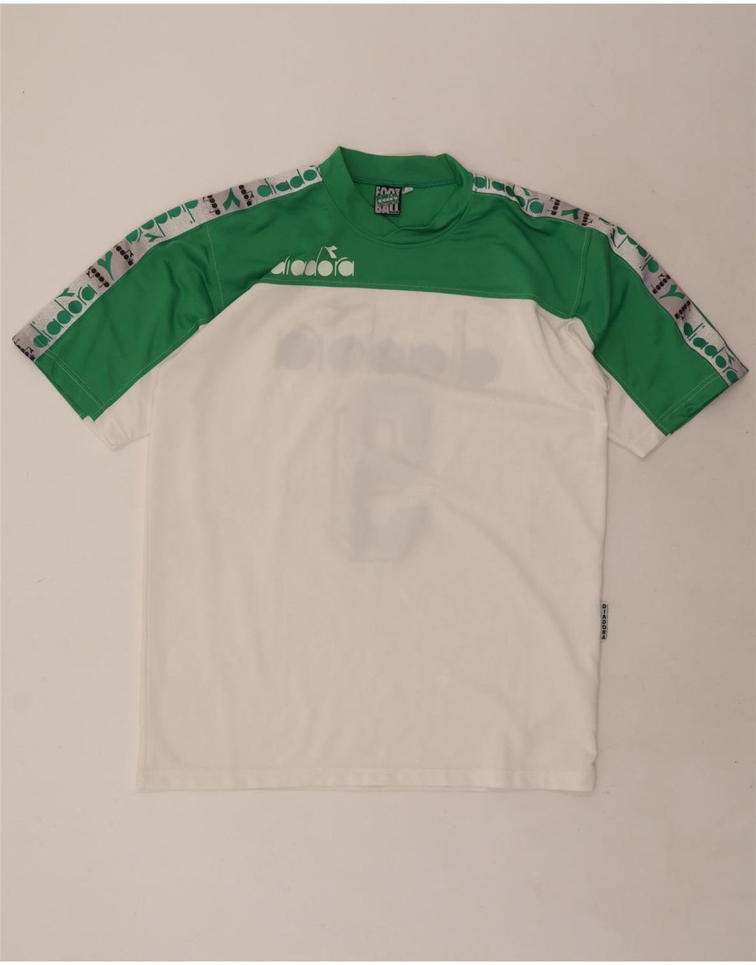 Diadora Herre Grafisk T-Shirt Top XL Hvid Colourblock Polyester