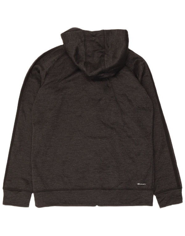 Adidas Dame Climawarm Hættetrøje Sweater med lynlås UK 12/14 Medium Grey Polyester