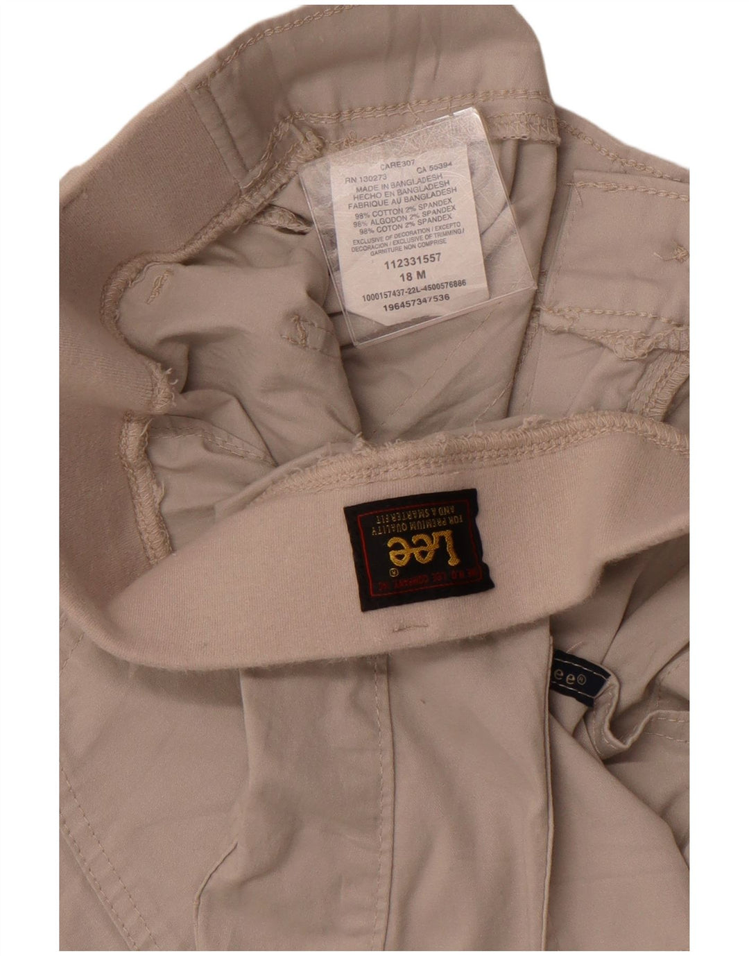 LEE Casual Shorts til kvinder US 18 2XL W38 Beige Bomuld