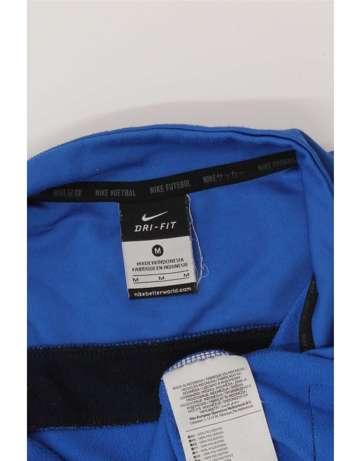 Nike Herre Dri Fit Grafisk Pullover Træningsdragt Top Medium Blue Colourblock