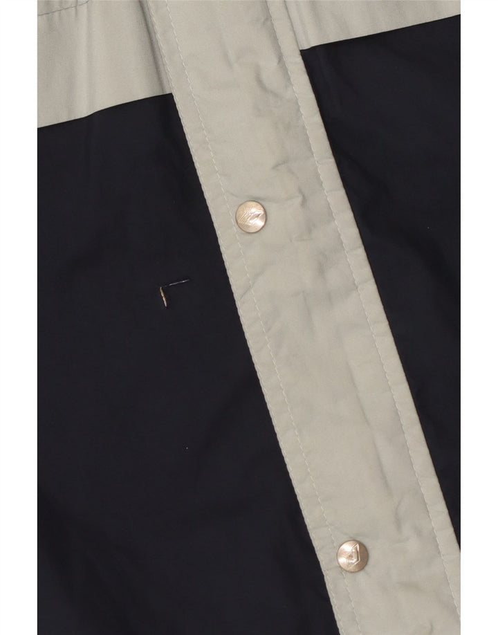 K-Way Regnjakke med hætte til mænd UK 38 Medium Navy Blue Colourblock Polyester