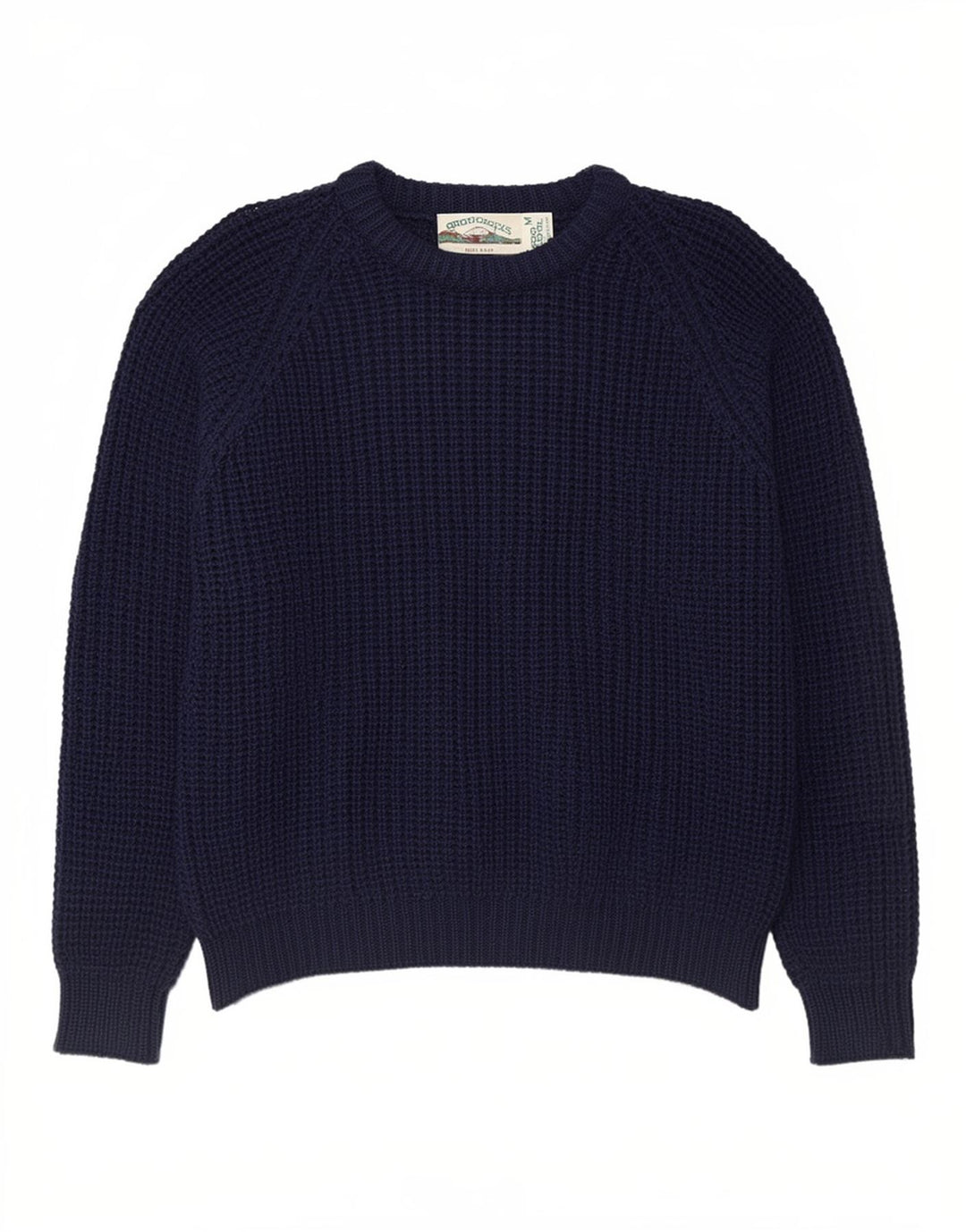 Aran Crafts Herre Crew Neck Jumper Sweater Medium Marineblå Uld