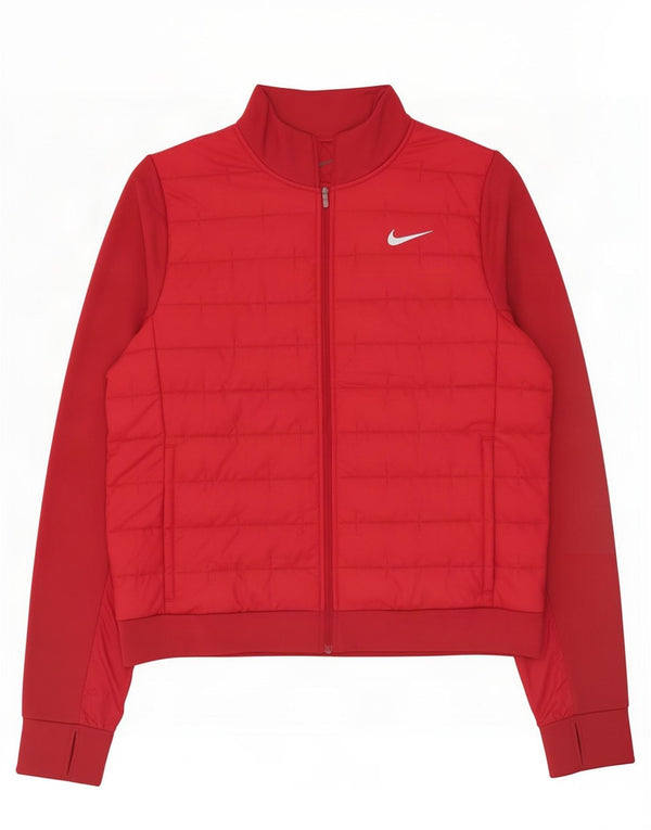 Nike Womens Therma-Fit Polstret træningsdragt topjakke UK 16 Large Red