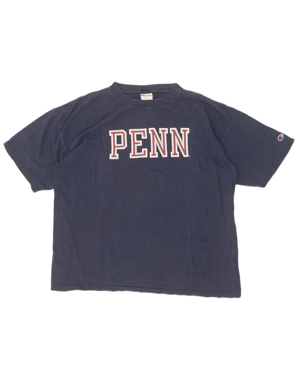 Champion Herre Penn grafisk T-shirt top XL marineblå bomuld