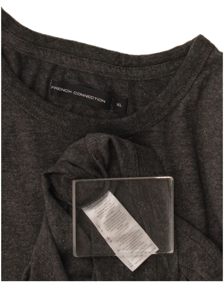 French Connection Herre T-Shirt Top XL Grå Flecked Polyester
