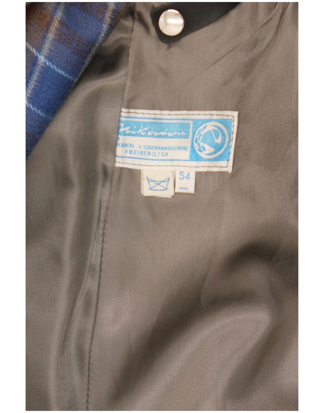 Vintage herre læderfrakke IT 54 2XL sort læder