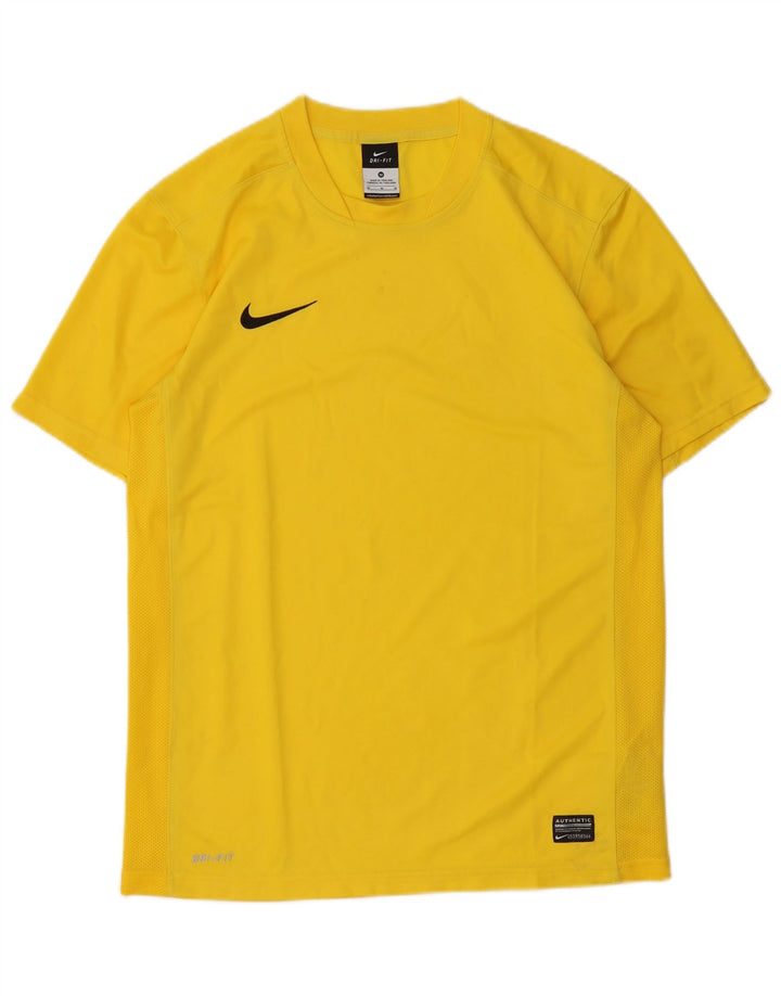 Nike Herre Dri Fit T-shirt Top Medium Gul Polyester