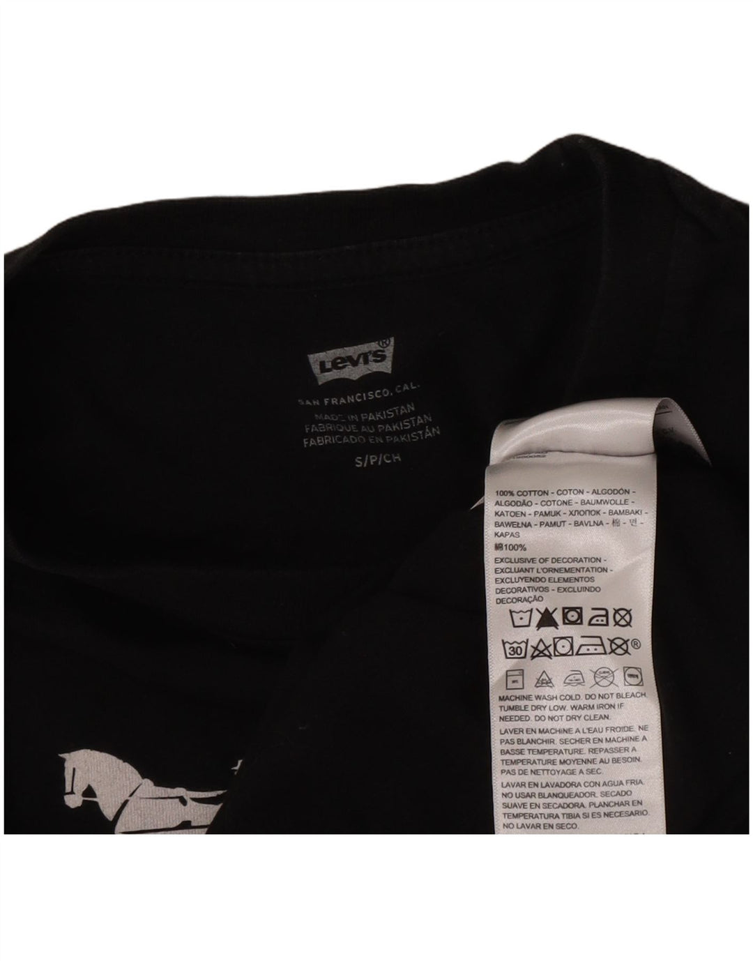 Levi's Herre grafisk T-shirt top lille sort bomuld