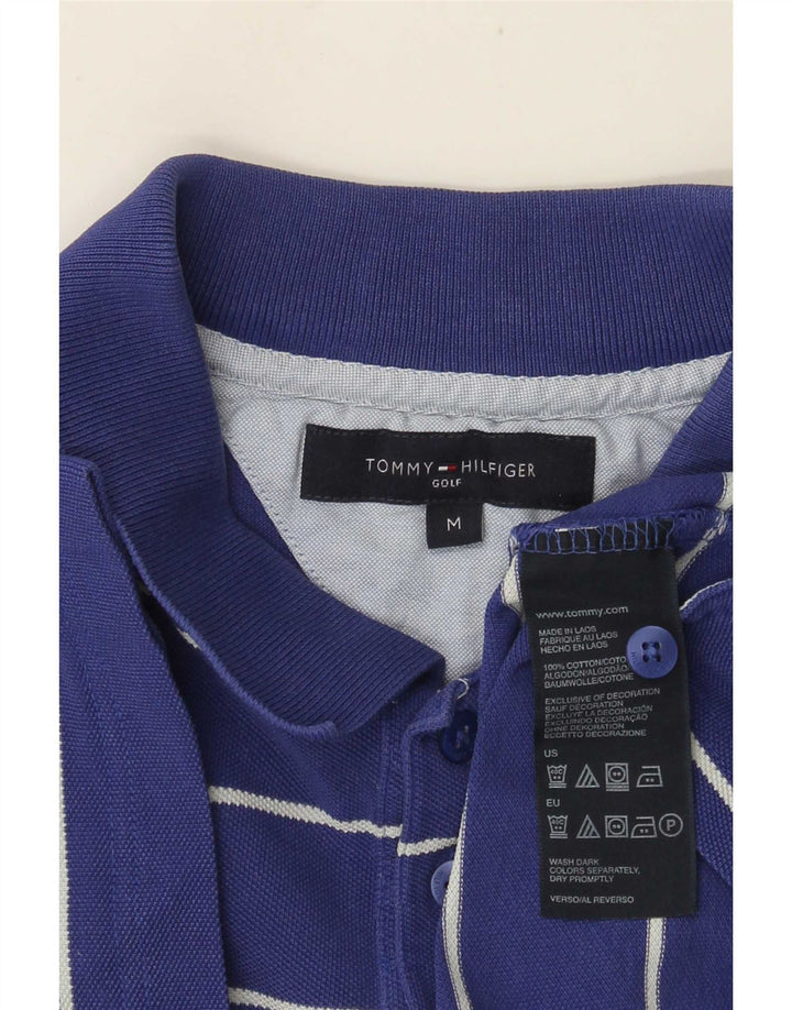 Tommy Hilfiger herre poloshirt Medium blå stribet bomuld
